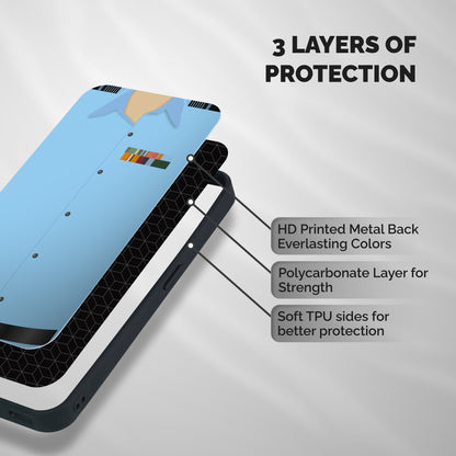 Air Force Uniform Shockproof Hybrid Protection (Metal + TPU) Back Case Cover