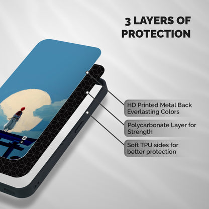 Akaza Waiting Shockproof Hybrid Protection (Metal + TPU) Back Case Cover