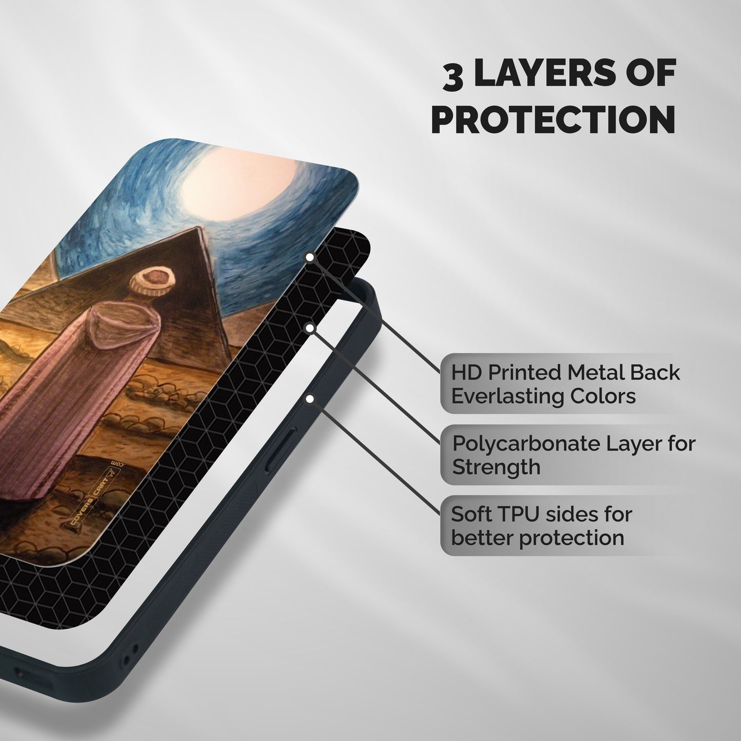 Alchemist Art Shockproof Hybrid Protection (Metal + TPU) Back Case Cover