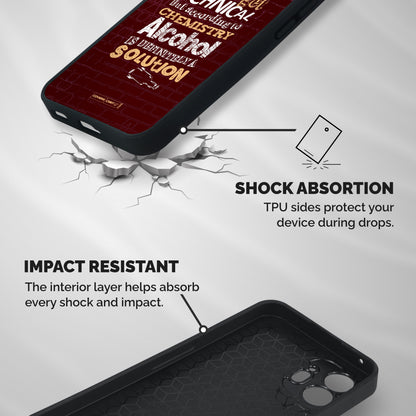 Alcohol is Definitely a Solution Shockproof Hybrid Protection (Metal + TPU) Back Case Cover