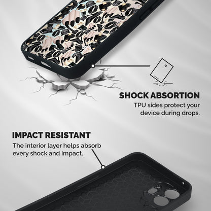 All Black Love Shockproof Hybrid Protection (Metal + TPU) Back Case Cover