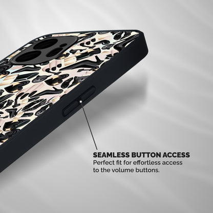 All Black Love Shockproof Hybrid Protection (Metal + TPU) Back Case Cover