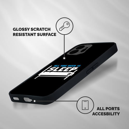 All You Need Sleep Shockproof Hybrid Protection (Metal + TPU) Back Case Cover