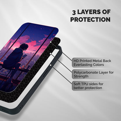 Alone Anime Shockproof Hybrid Protection (Metal + TPU) Back Case Cover