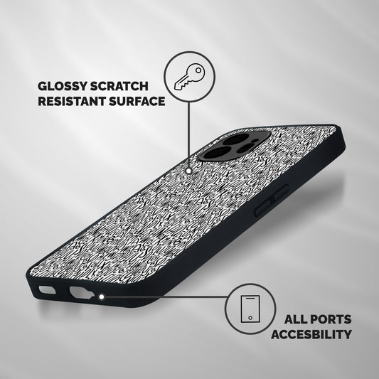 Alphabet Seamless Abstract Shockproof Hybrid Protection (Metal + TPU) Back Case Cover