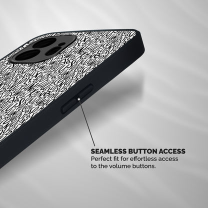 Alphabet Seamless Abstract Shockproof Hybrid Protection (Metal + TPU) Back Case Cover