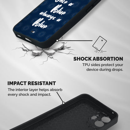 Always A Blue Shockproof Hybrid Protection (Metal + TPU) Back Case Cover