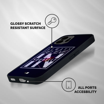 Always Believe in Yourself Shockproof Hybrid Protection (Metal + TPU) Back Case Cover