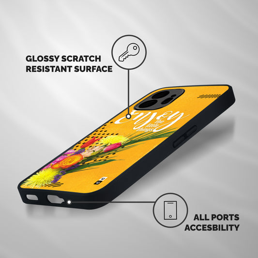 Always Enjoy Little Things Shockproof Hybrid Protection (Metal + TPU) Back Case Cover