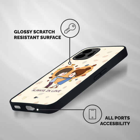 Always In Love Shockproof Hybrid Protection (Metal + TPU) Back Case Cover