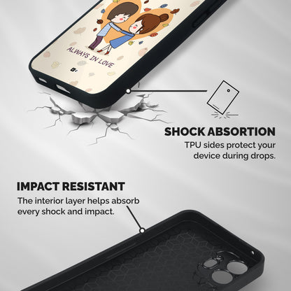 Always In Love Shockproof Hybrid Protection (Metal + TPU) Back Case Cover