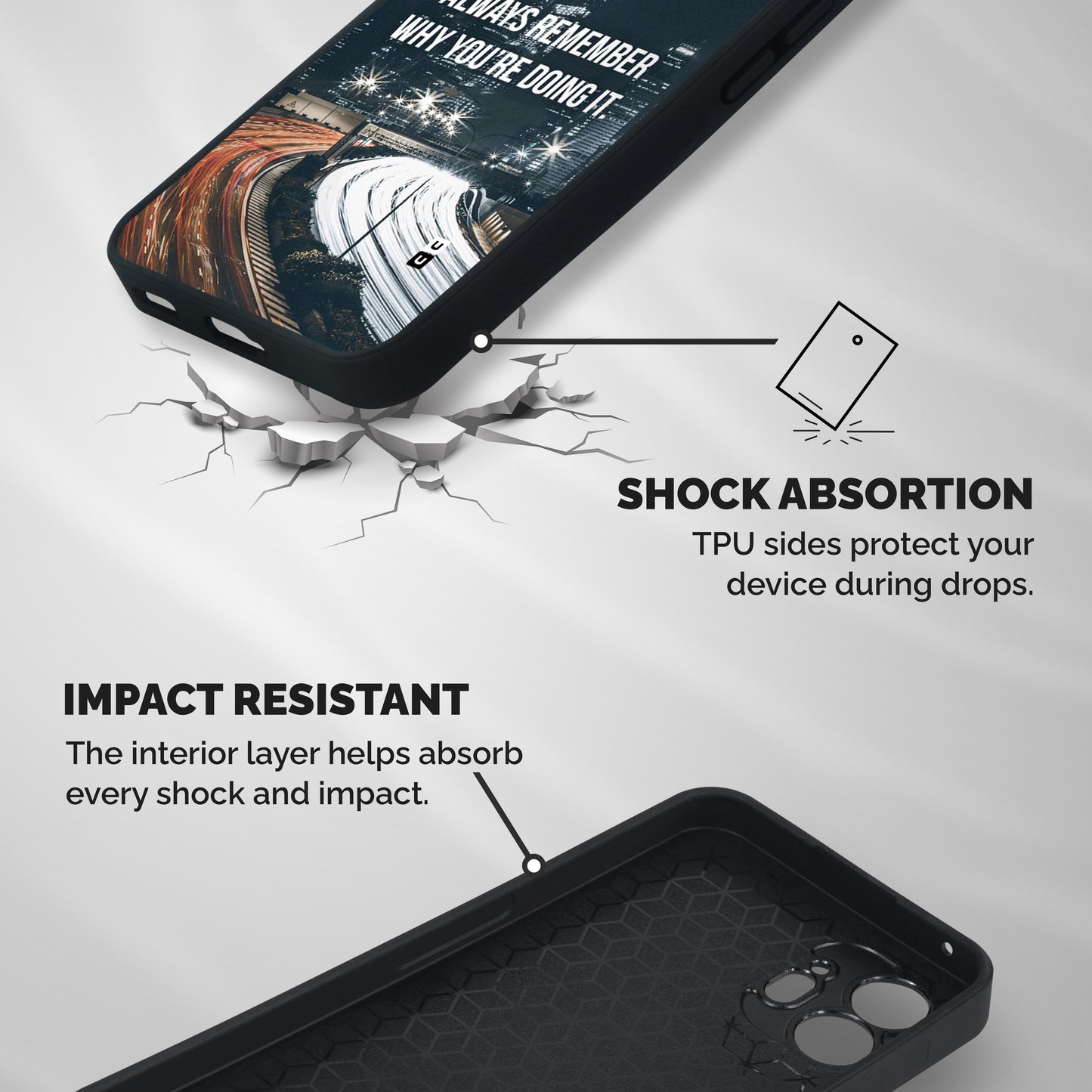 Always Remember Shockproof Hybrid Protection (Metal + TPU) Back Case Cover