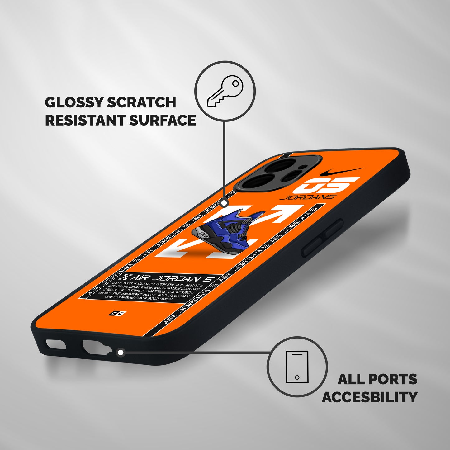 Amazing Air Shoes Shockproof Hybrid Protection (Metal + TPU) Back Case Cover