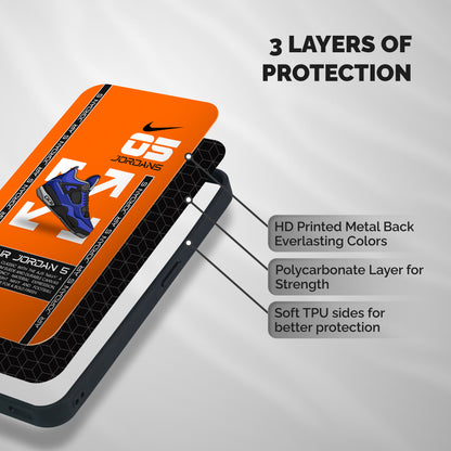 Amazing Air Shoes Shockproof Hybrid Protection (Metal + TPU) Back Case Cover
