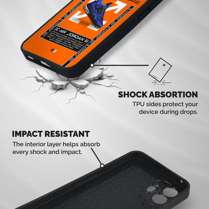 Amazing Air Shoes Shockproof Hybrid Protection (Metal + TPU) Back Case Cover
