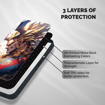 Amazing Almight Shockproof Hybrid Protection (Metal + TPU) Back Case Cover