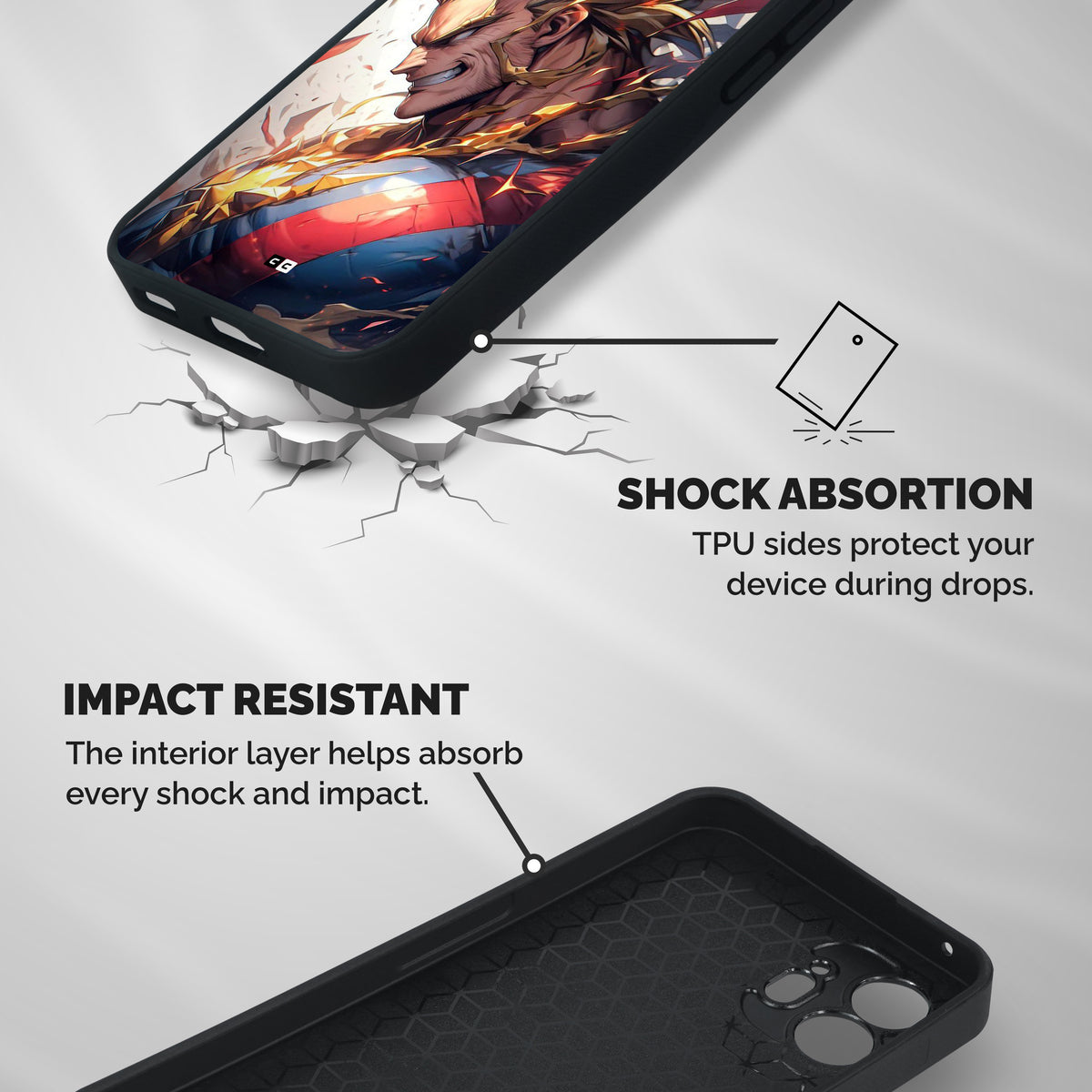 Amazing Almight Shockproof Hybrid Protection (Metal + TPU) Back Case Cover