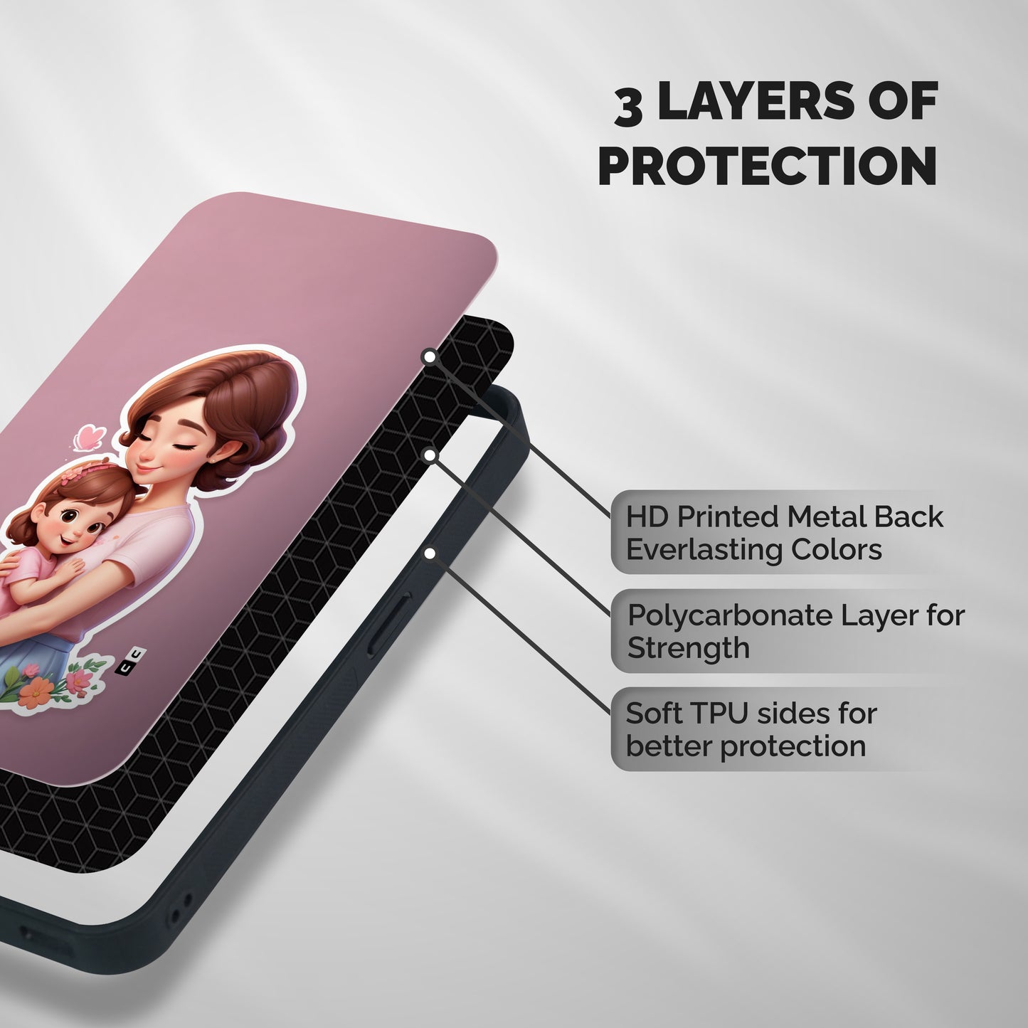 Amazing Bond Shockproof Hybrid Protection (Metal + TPU) Back Case Cover