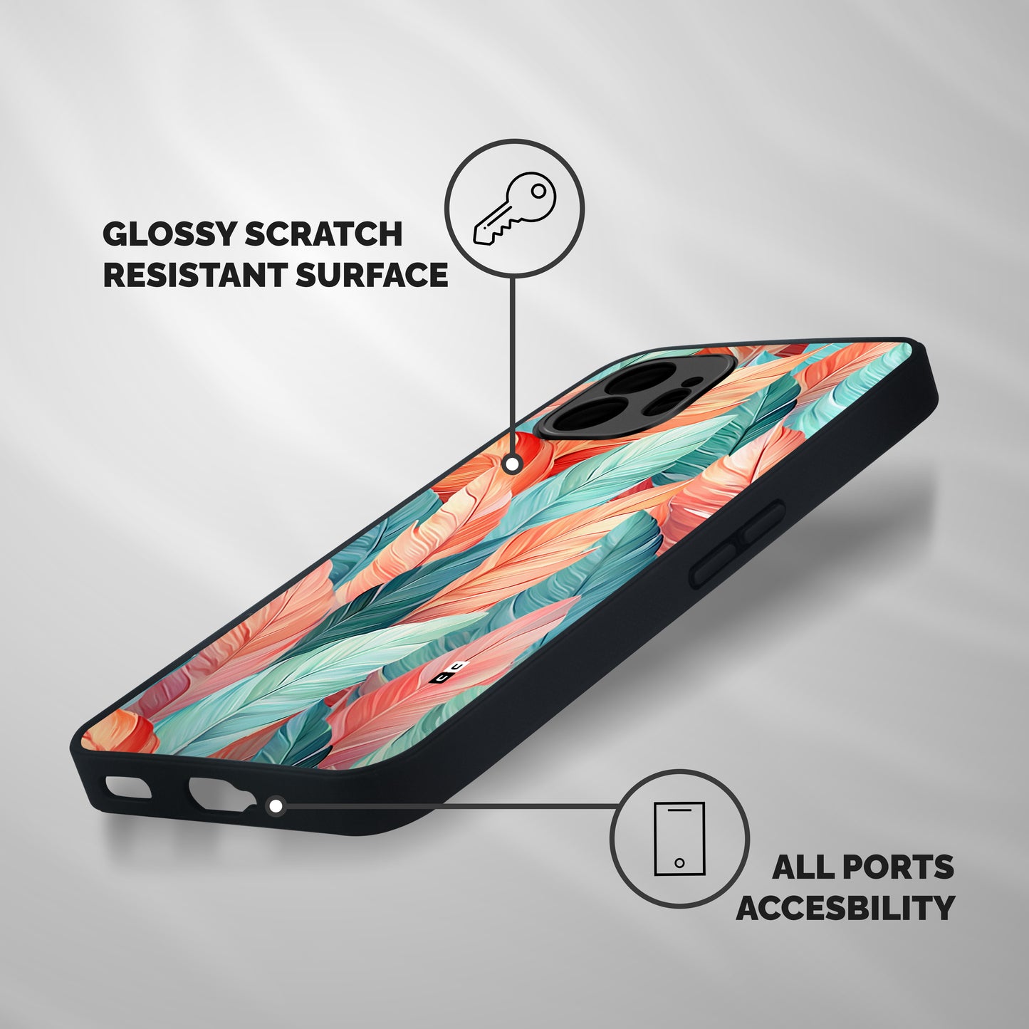 Amazing Colorful Leaves Shockproof Hybrid Protection (Metal + TPU) Back Case Cover