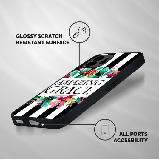 Amazing Grace Shockproof Hybrid Protection (Metal + TPU) Back Case Cover