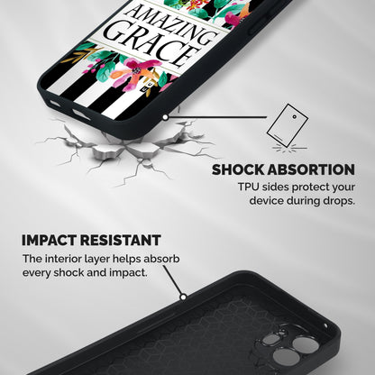 Amazing Grace Shockproof Hybrid Protection (Metal + TPU) Back Case Cover