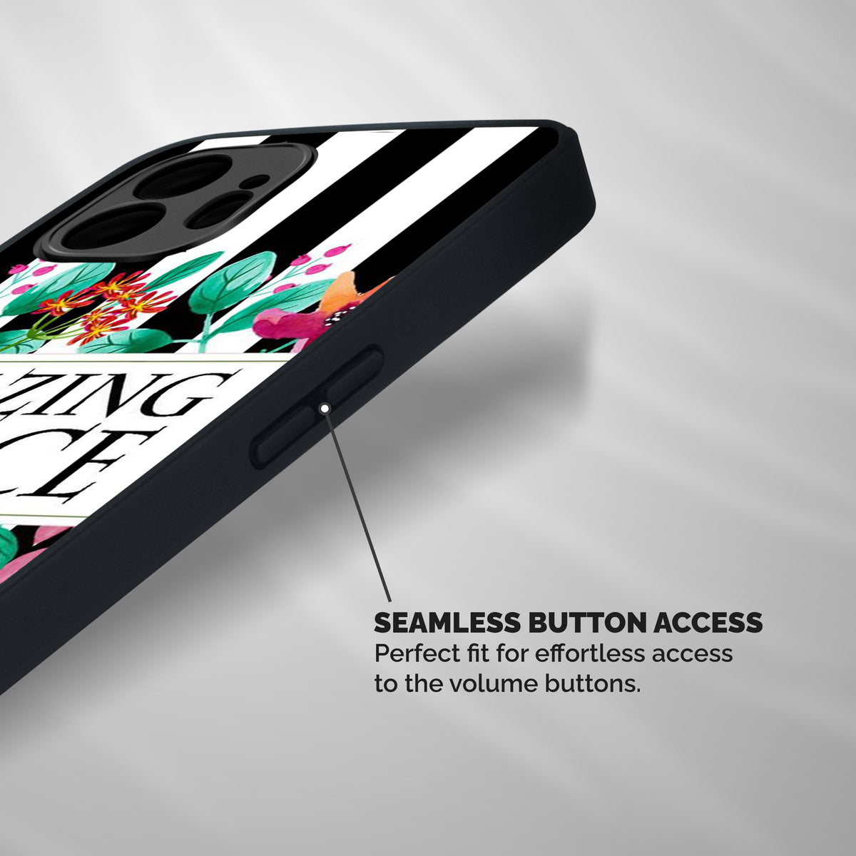 Amazing Grace Shockproof Hybrid Protection (Metal + TPU) Back Case Cover