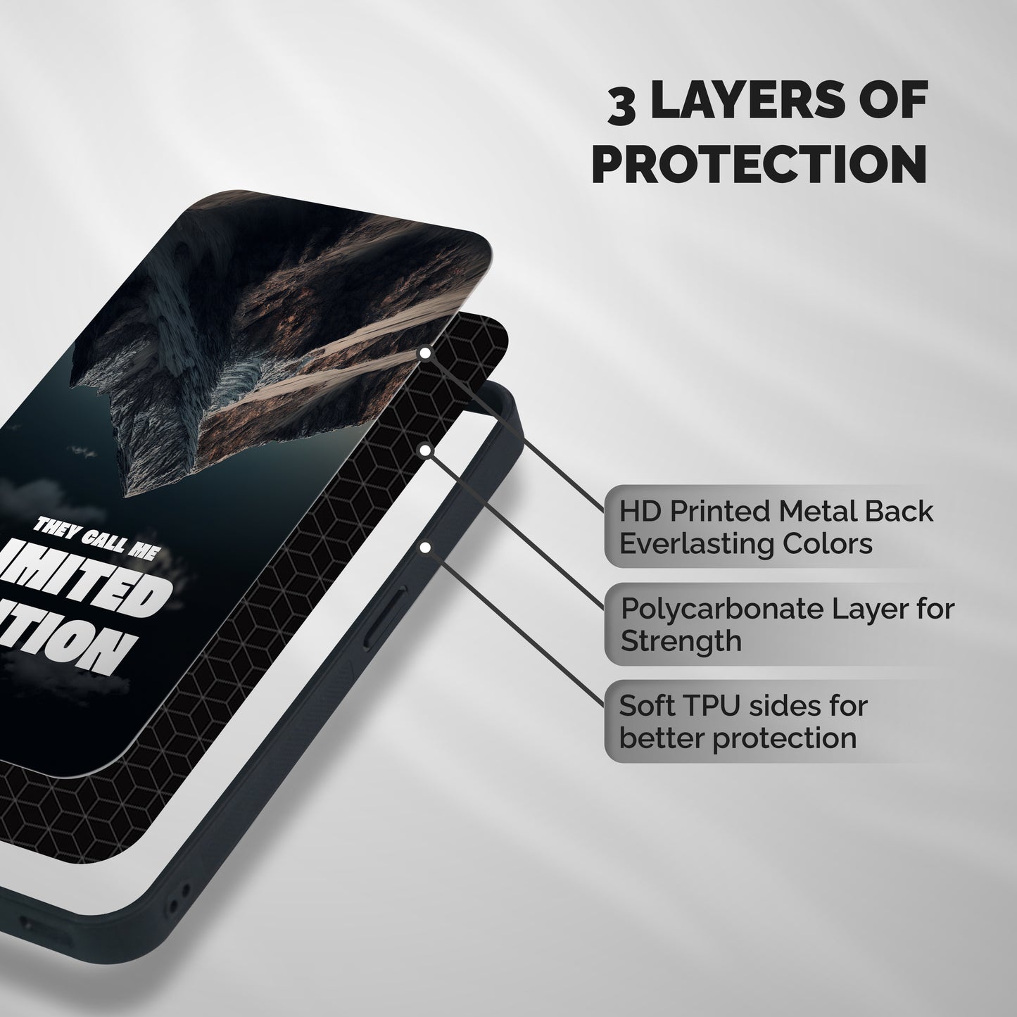 Amazing Limited Edition Shockproof Hybrid Protection (Metal + TPU) Back Case Cover