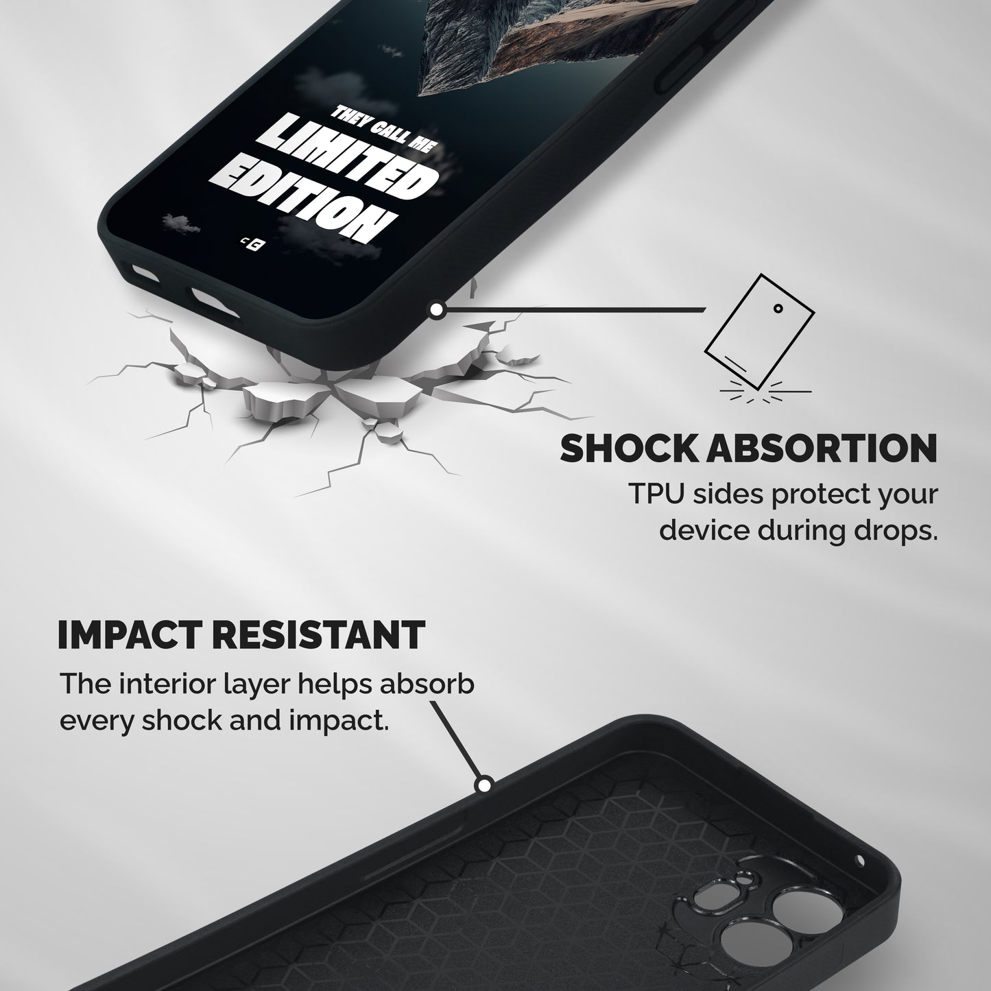 Amazing Limited Edition Shockproof Hybrid Protection (Metal + TPU) Back Case Cover