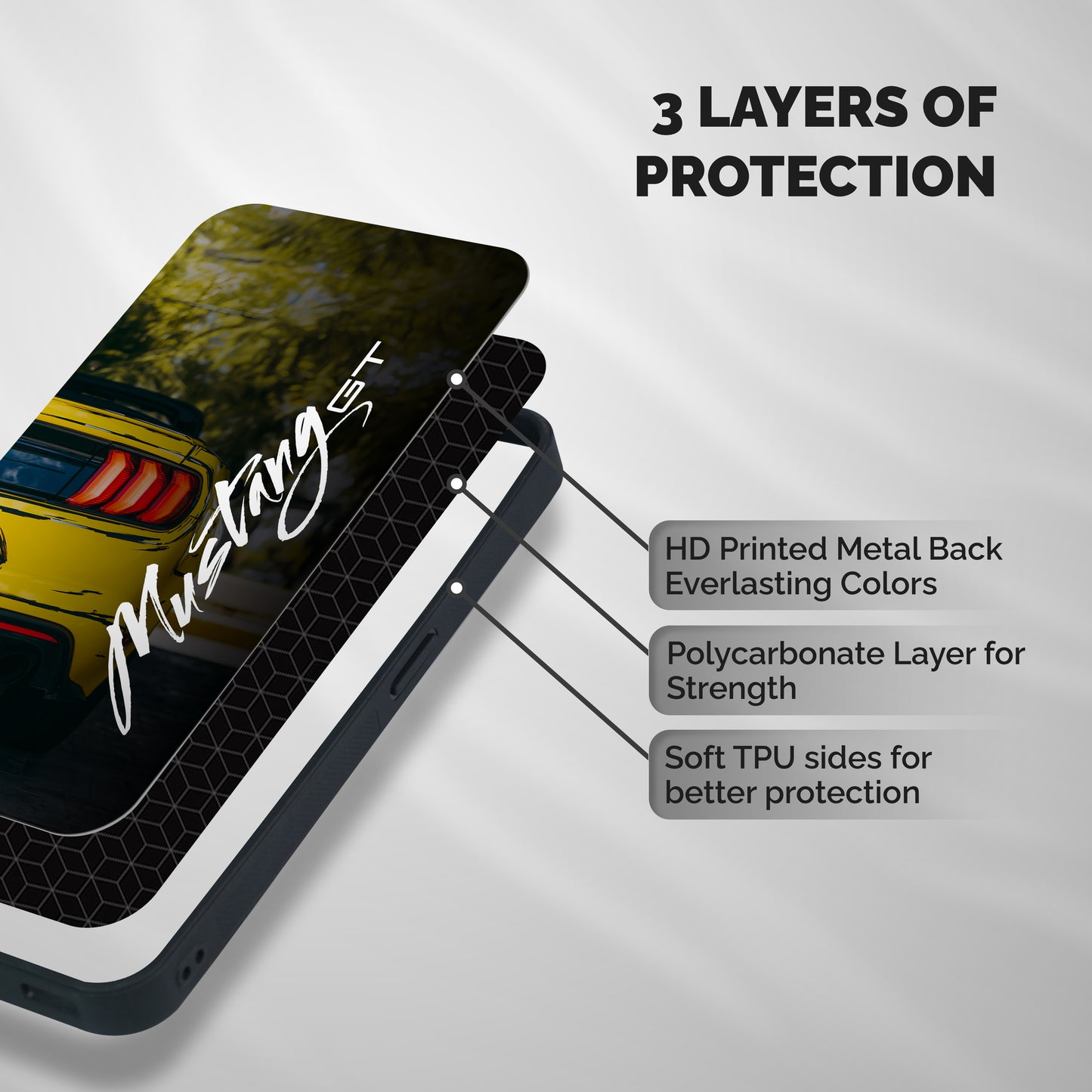 Amazing Mad Car Shockproof Hybrid Protection (Metal + TPU) Back Case Cover