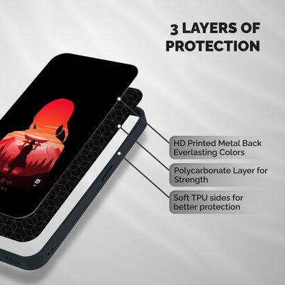 Amazing Makima Shockproof Hybrid Protection (Metal + TPU) Back Case Cover