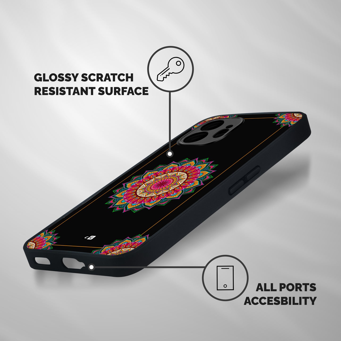 Amazing Mandala Art Shockproof Hybrid Protection (Metal + TPU) Back Case Cover