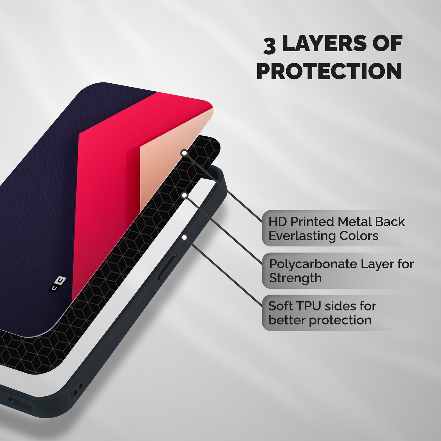 Amazing Shades Shockproof Hybrid Protection (Metal + TPU) Back Case Cover