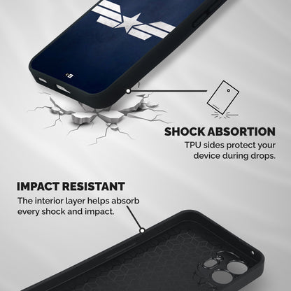 American Shield Shockproof Hybrid Protection (Metal + TPU) Back Case Cover