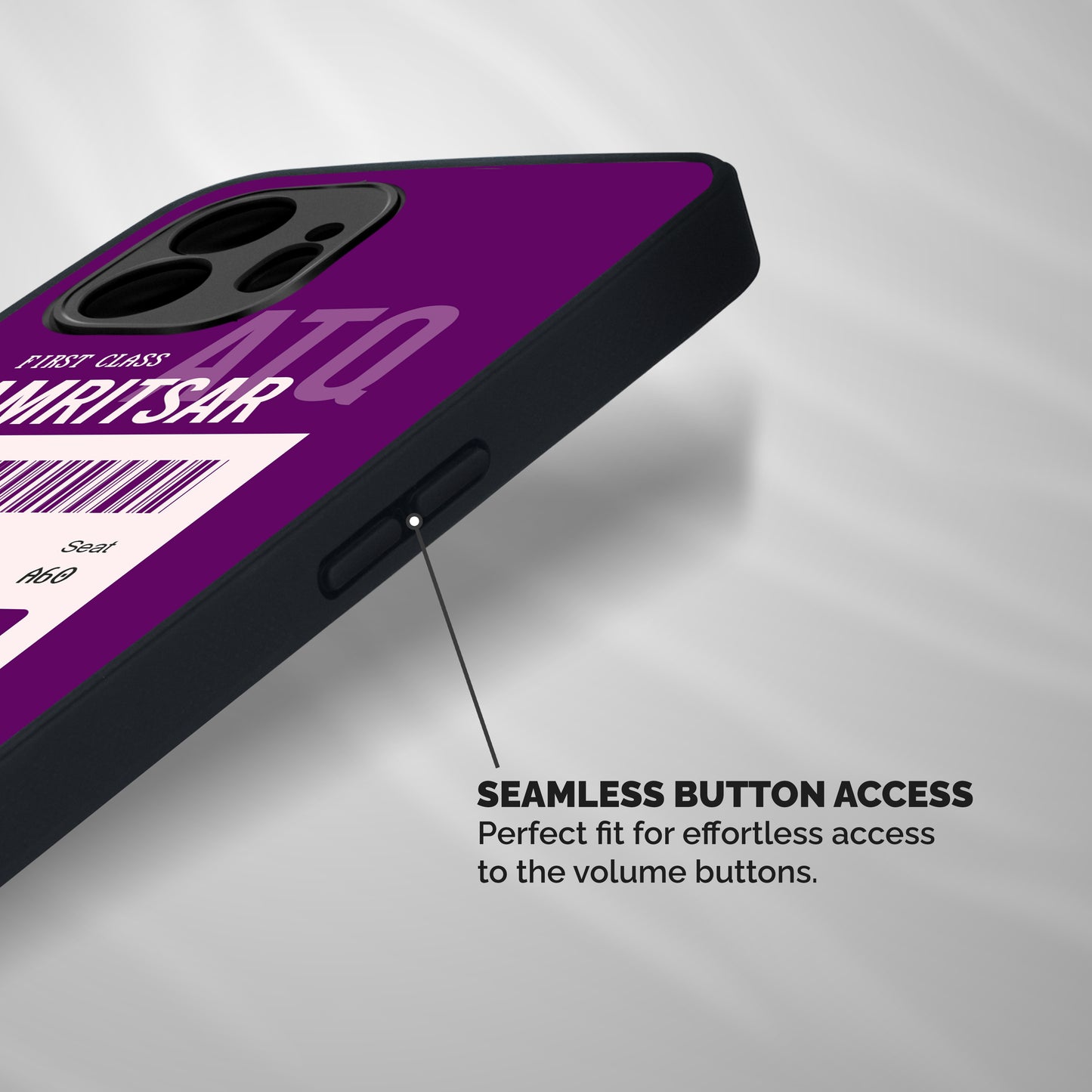 Amritsar Boarding Pass Shockproof Hybrid Protection (Metal + TPU) Back Case Cover