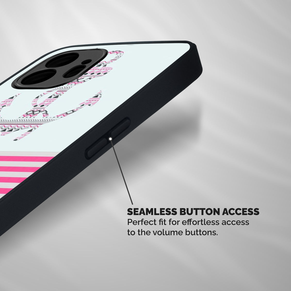 Anchor Design Stripes Shockproof Hybrid Protection (Metal + TPU) Back Case Cover