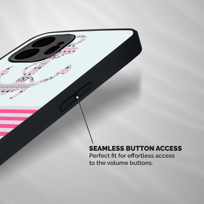 Anchor Design Stripes Shockproof Hybrid Protection (Metal + TPU) Back Case Cover
