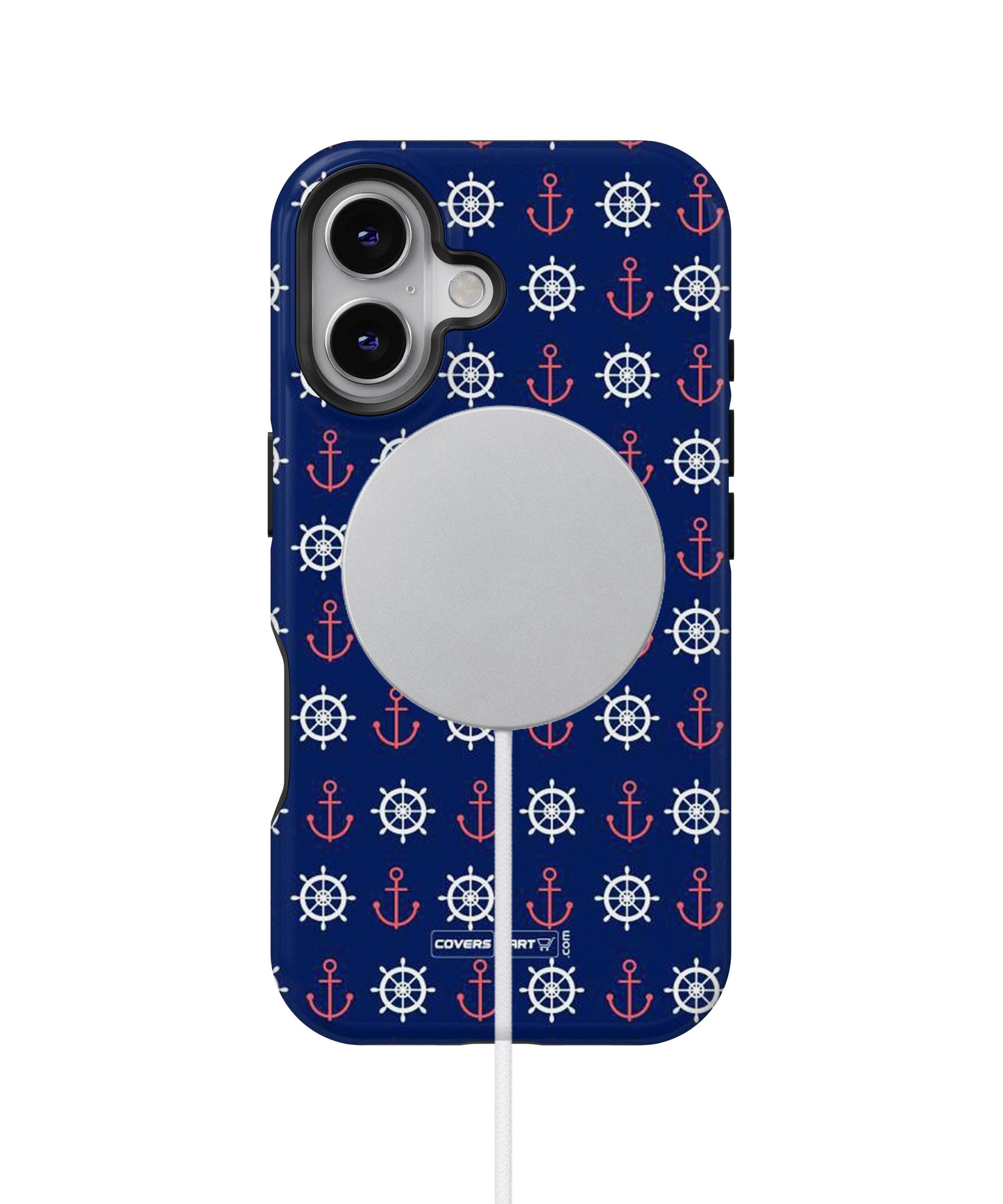 Anchor Pattern Blue MagSafe Bumper Case