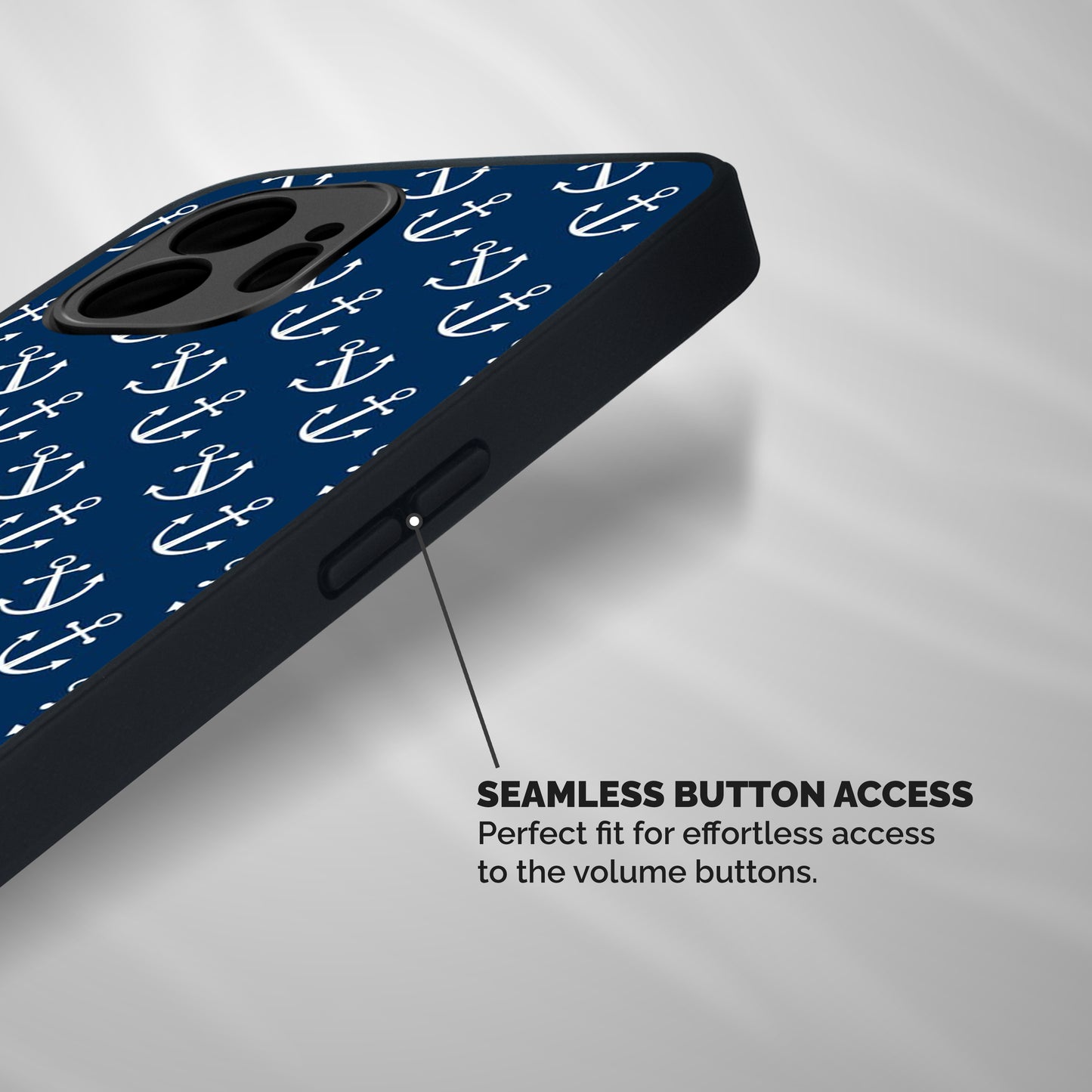 Anchor Zig Pattern Shockproof Hybrid Protection (Metal + TPU) Back Case Cover