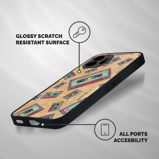 Ancient Cassettes Shockproof Hybrid Protection (Metal + TPU) Back Case Cover