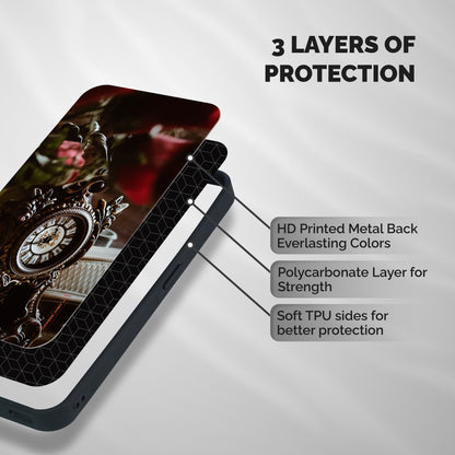Ancient Clock Shockproof Hybrid Protection (Metal + TPU) Back Case Cover