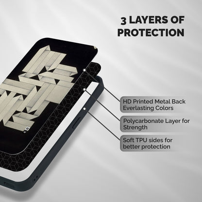 Ancient Rugged Shockproof Hybrid Protection (Metal + TPU) Back Case Cover