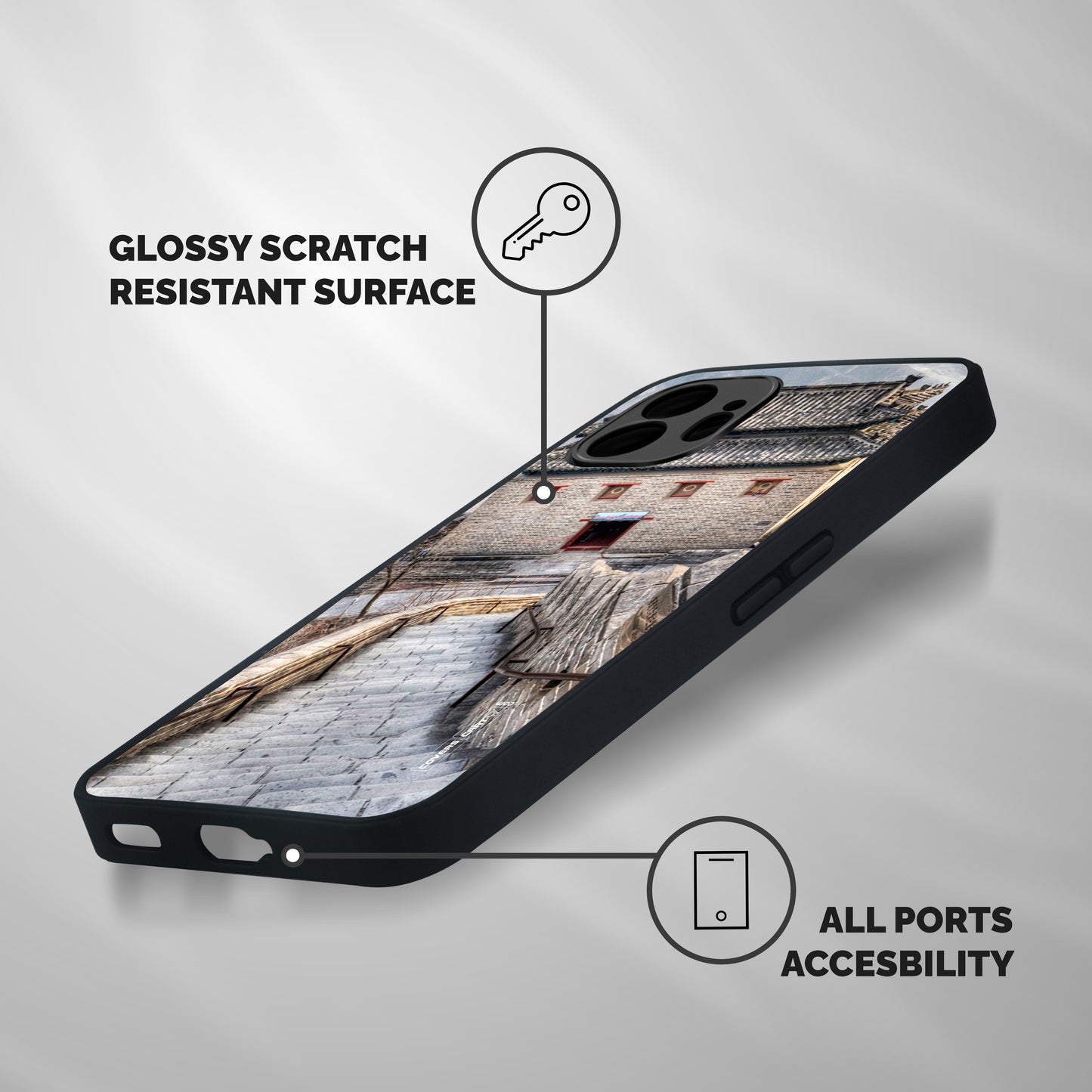 Ancient Strairs Shockproof Hybrid Protection (Metal + TPU) Back Case Cover