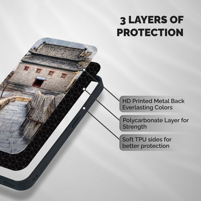 Ancient Strairs Shockproof Hybrid Protection (Metal + TPU) Back Case Cover