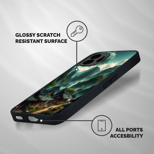 Ancient Village Shockproof Hybrid Protection (Metal + TPU) Back Case Cover