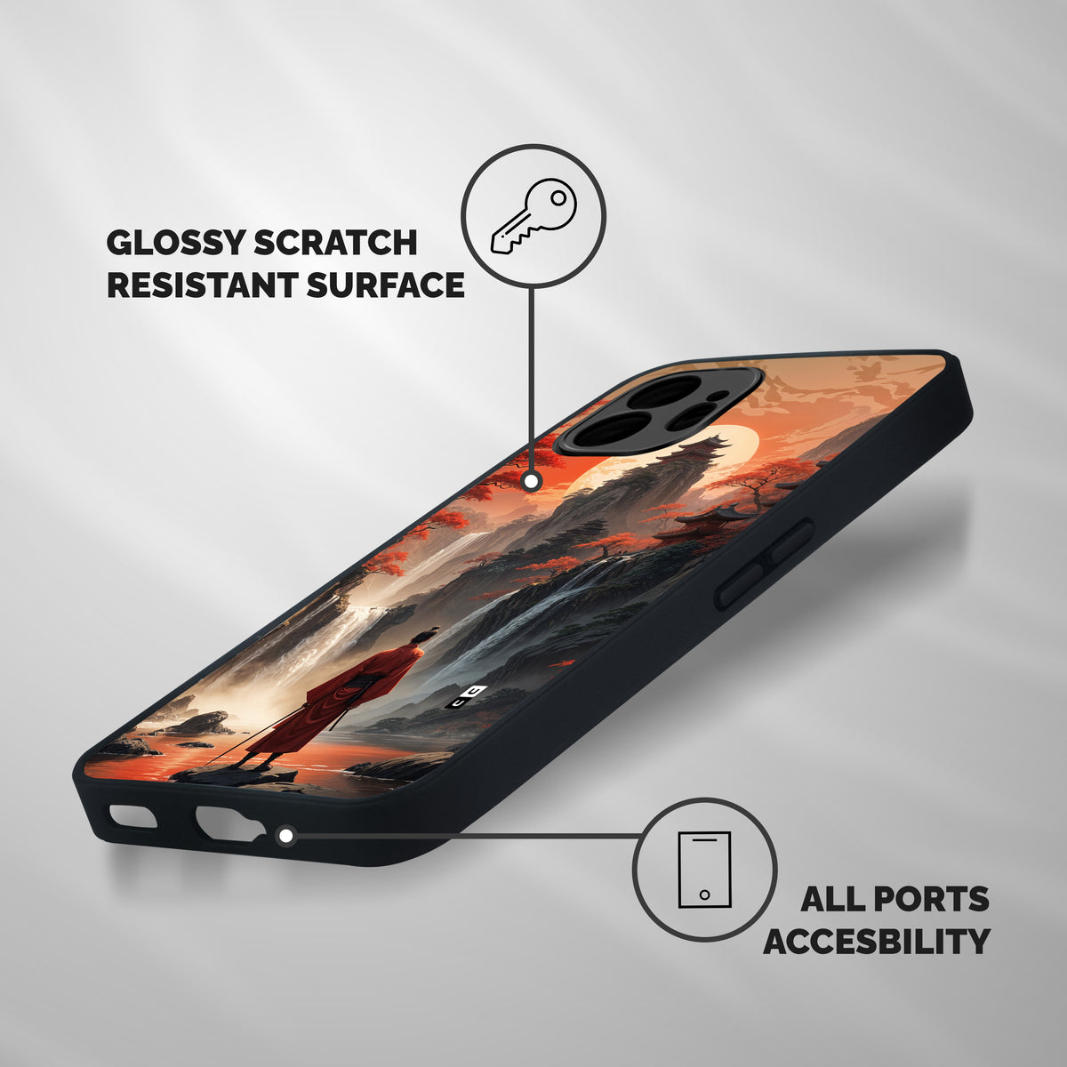 Ancient Waterfall Shockproof Hybrid Protection (Metal + TPU) Back Case Cover