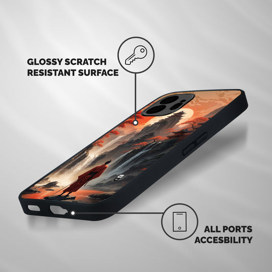 Ancient Waterfall Shockproof Hybrid Protection (Metal + TPU) Back Case Cover