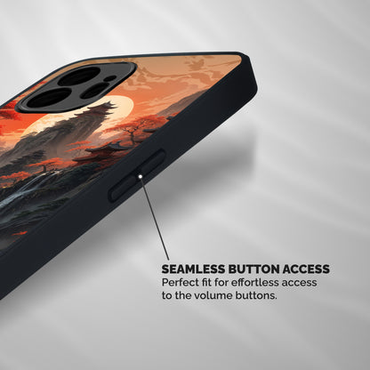 Ancient Waterfall Shockproof Hybrid Protection (Metal + TPU) Back Case Cover