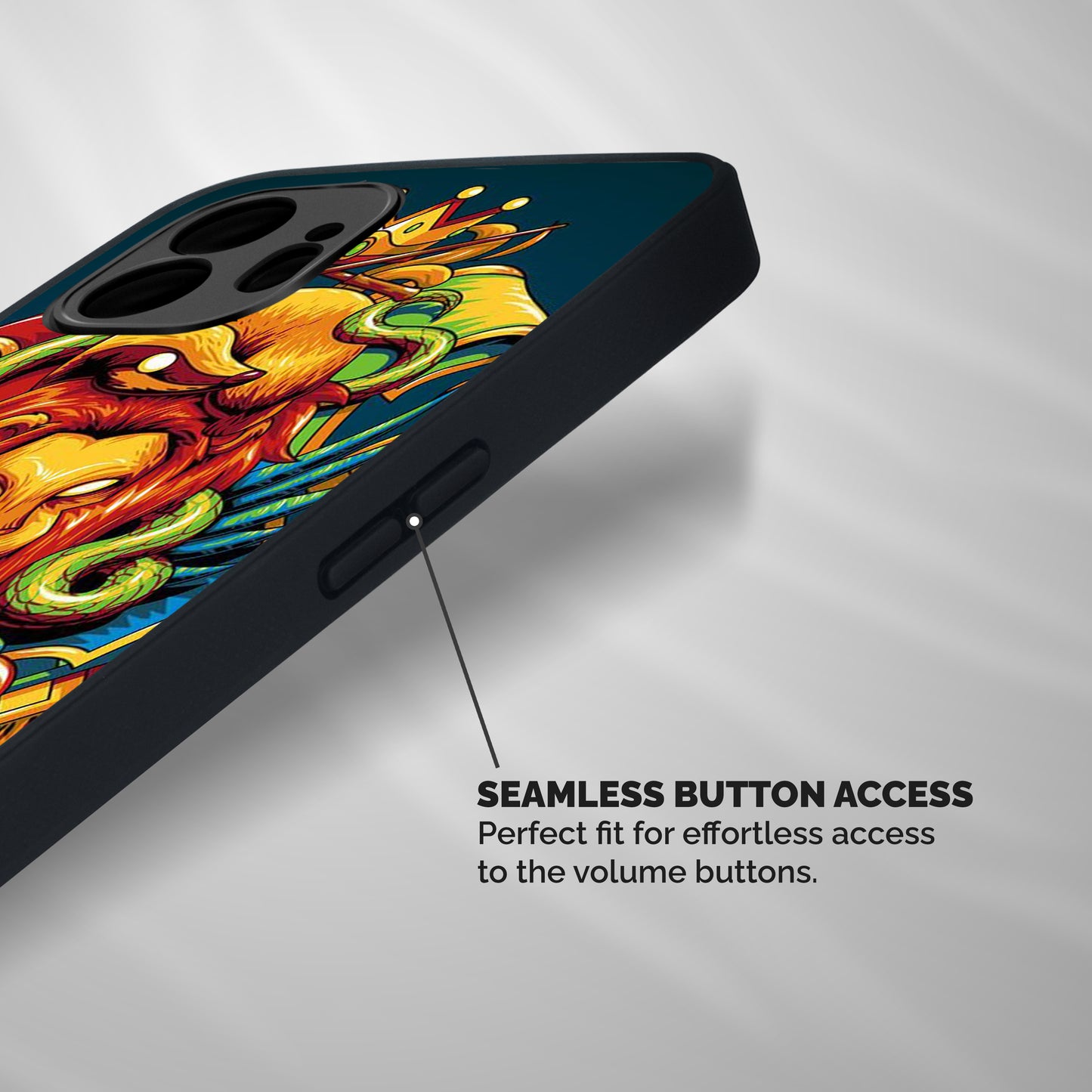 Animal Art Shockproof Hybrid Protection (Metal + TPU) Back Case Cover