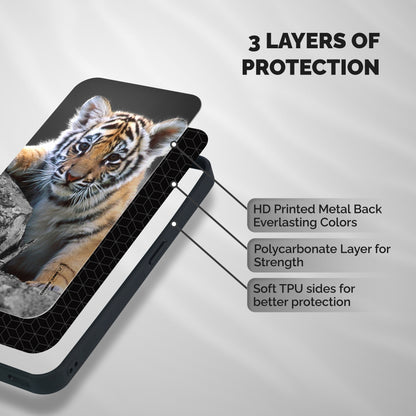 Animal Beauty Shockproof Hybrid Protection (Metal + TPU) Back Case Cover
