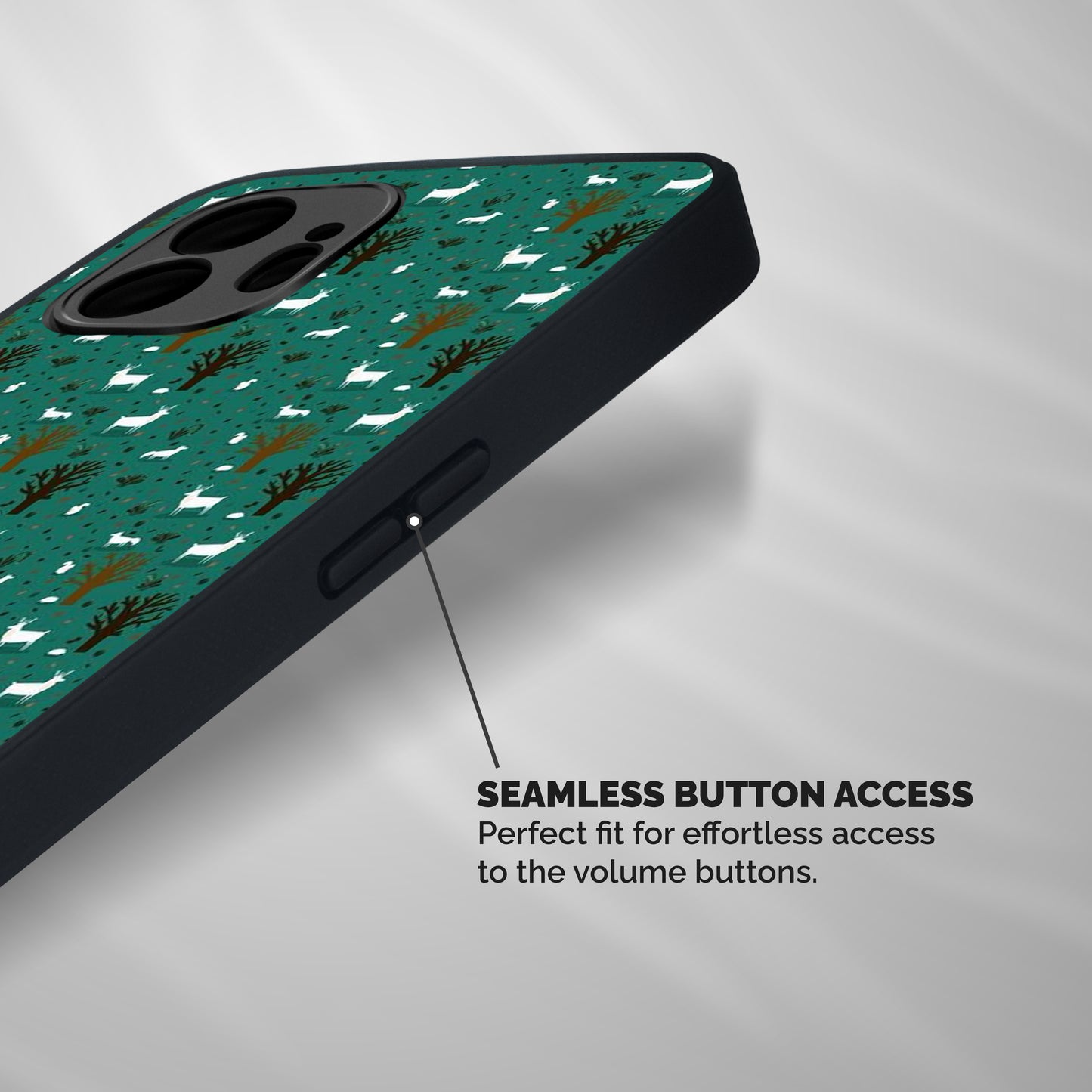 Animal Grass Pattern Shockproof Hybrid Protection (Metal + TPU) Back Case Cover